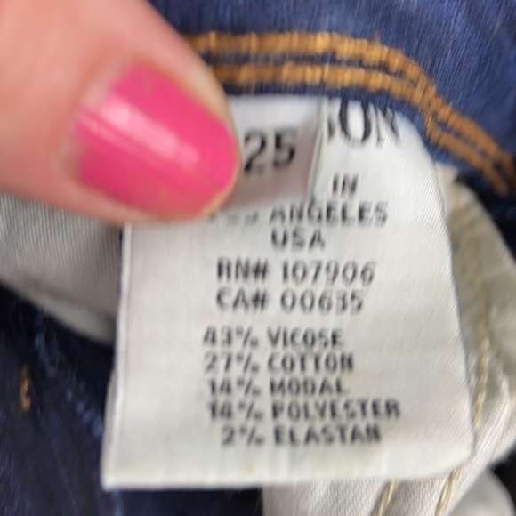 Hudson Colin Midrise Skinny Jeans Size 25 - Picture 4 of 11